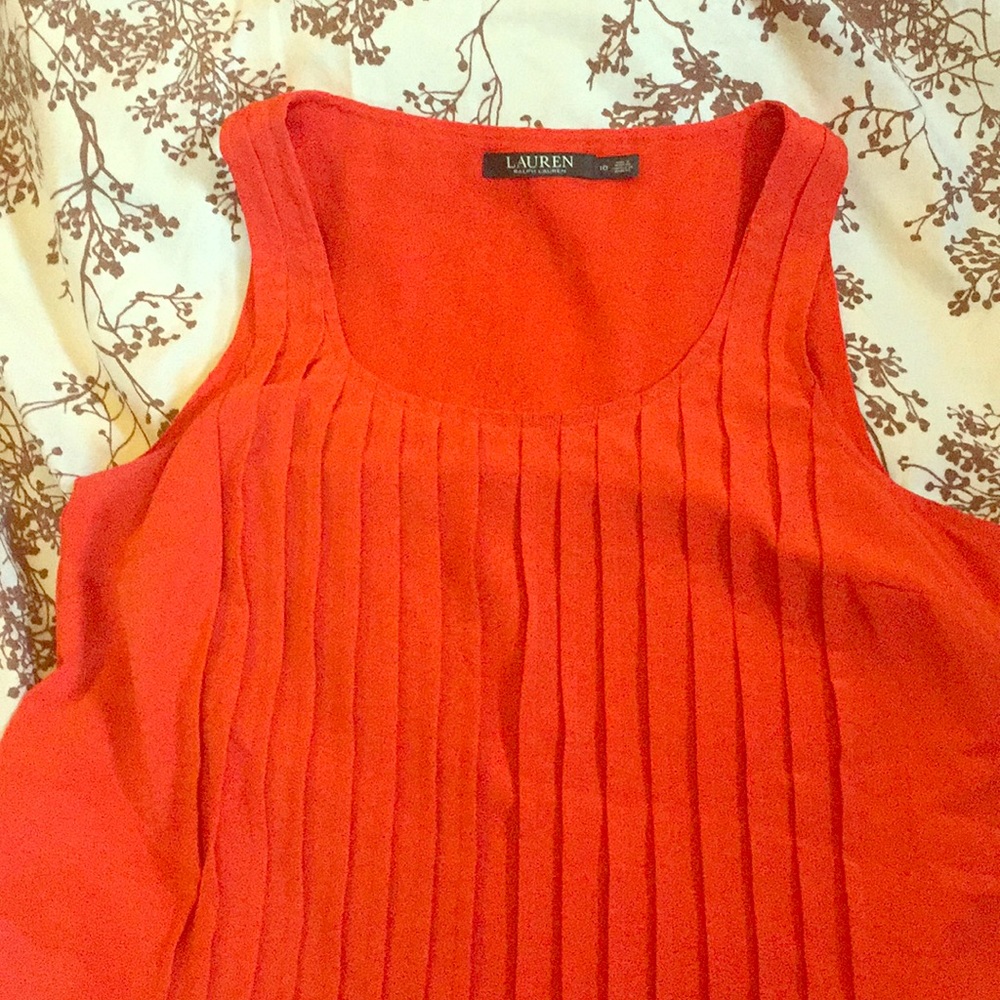 Ralph Lauren orange sleeveless dress
